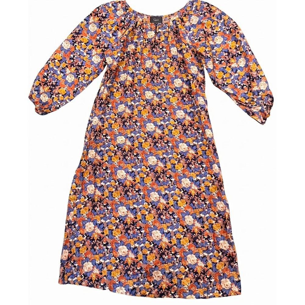 VTG Neiman Marcus Floral Peasant Dress Midi Long Sleeve Cottagecore Prairie M L